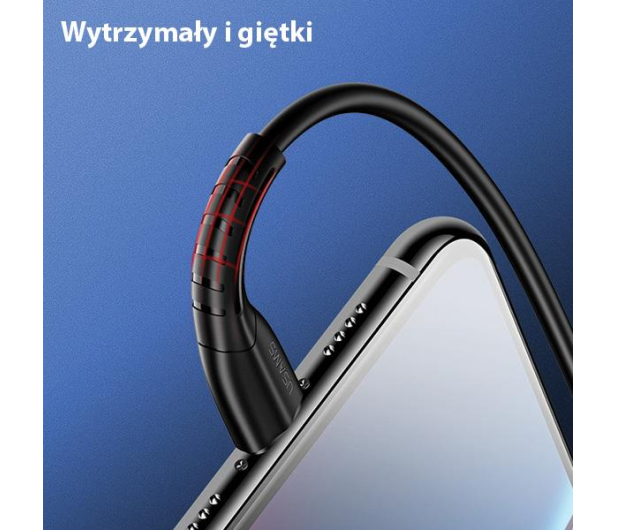 USAMS Kabel U35 microUSB 2A Fast Charge 1m czarny SJ365USB01 - 1569023 - zdjęcie 2